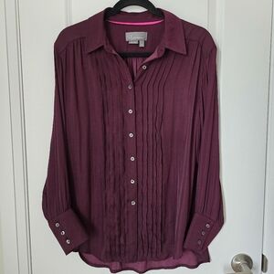 Anthropologie Satin Blouse